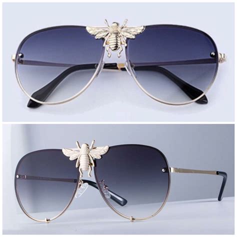 gucci bee glasses|Gucci sunglasses with bees.